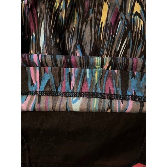 Kensie Sleeveless Dress S Multicolor Print Ruffle Modern Boho Business Casual - Picture 4 of 6